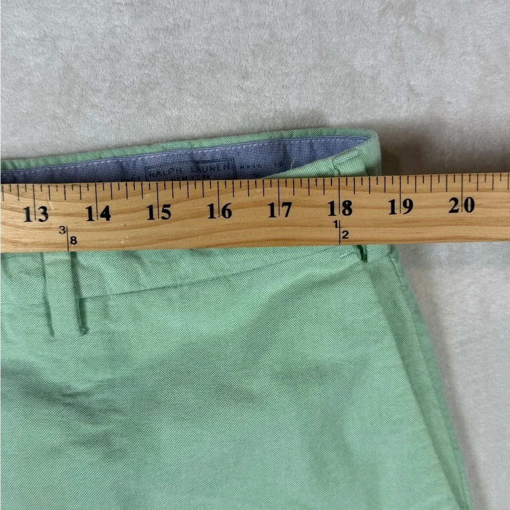 Polo Ralph Lauren 38W 100% Cotton Mint Green Flat Front Shorts
